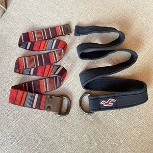 Hollister Men's woven belts bundle (2pcs), New without tags. Size 33